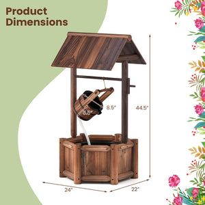 Garden Wooden Wishing Water Fountain with Pump view 4