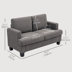 54.3" Loveseat Sofa, 2 Seater Sofa with Removable Cushions – view 2