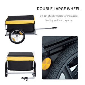 Bicycle Bike Cargo Trailer Garden Utility Cart Carrier Tool Yellow