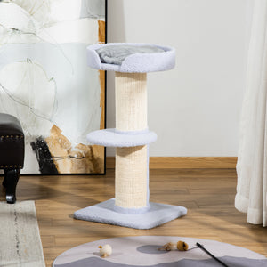 Cat Tree Kitty Tower with Sisal Mat Scratching Post, Cat Bed, Cushion, Perch, 18" x 18" x 36", Brown – view 21