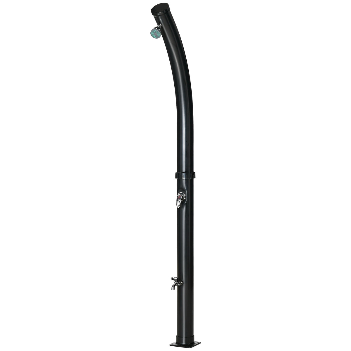 Solar Outdoor Shower, 5.3-Gallon Garden Shower with Adjustable Water Temperature up to 140°F, Black