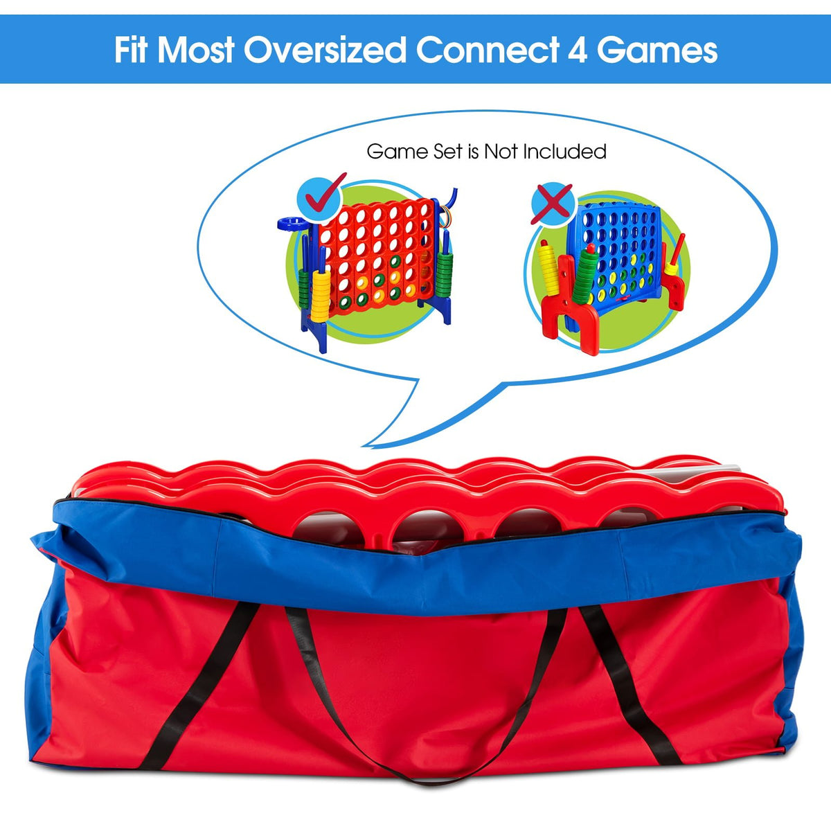 Giant 4 in A Row Storage Carrying Bag for Jumbo 4-to-Score Game Set Only Bag view 9
