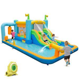 Giant Inflatable Water Slide for Backyard Kids Aged 3-10 Years with 735W Blower view 5