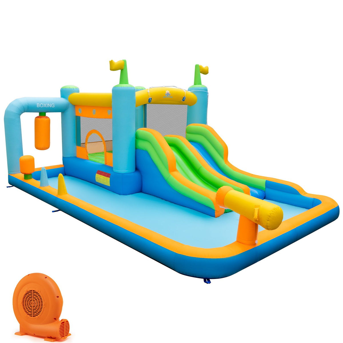 Giant Inflatable Water Slide for Kids Aged 3-10 Years (with 680W Blower) view 3