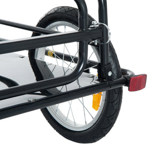 Aosom Folding Bicycle Cargo Trailer Wagon Utility Bike Cart Carrier Garden Patio Tool New