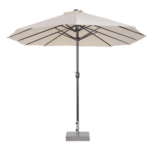 15ft Double-Sided Patio Umbrella Rectangular Parasol Sun Shelter Canopy Shade UV Protection w/ Hand Crank