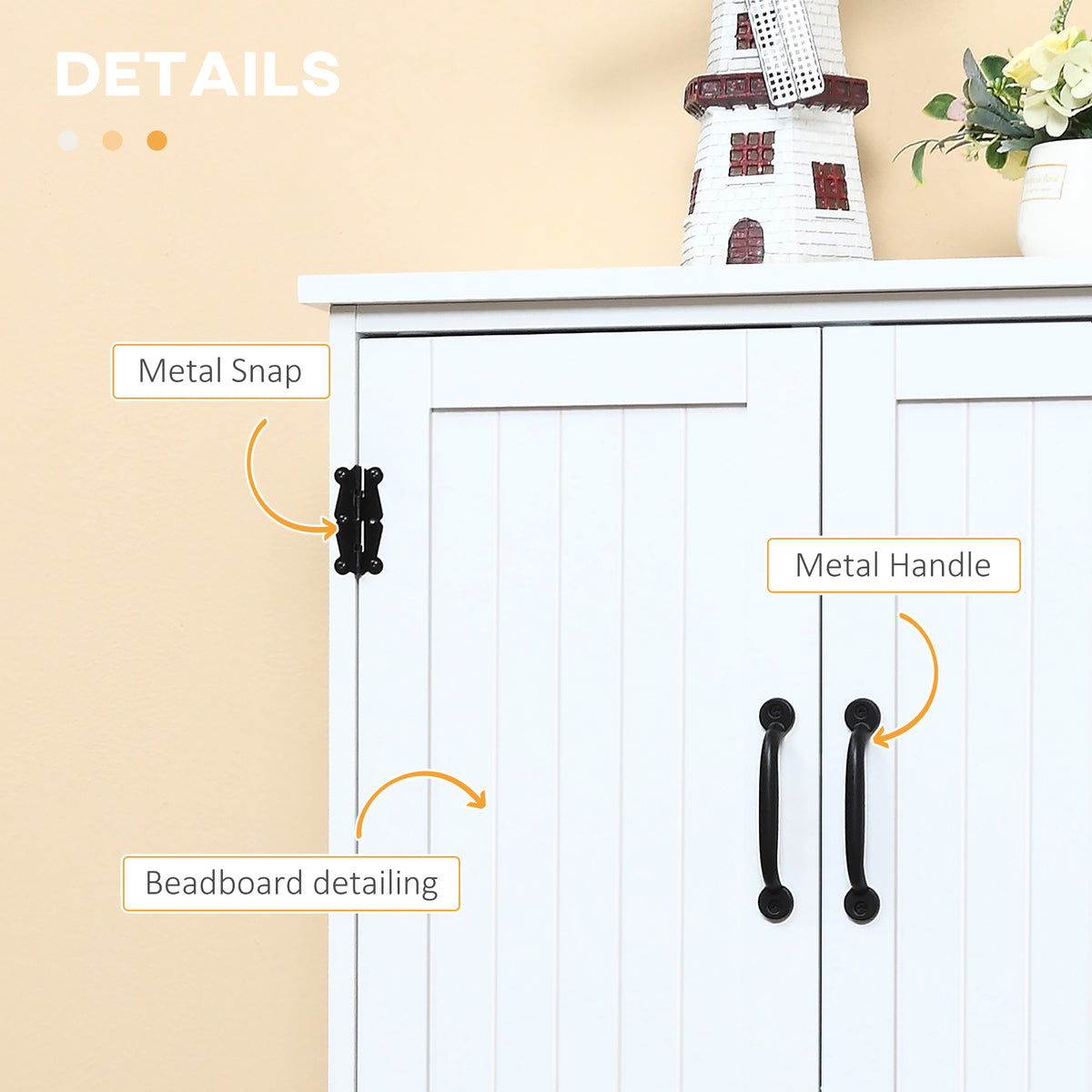 48" 4-Door Storage Cabinet Multi-Storey Large Space Pantry with Adjustable Shelves Black – view 34
