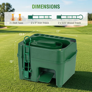 Golf Ball Dispenser 6-Club Holder & 50-Ball Capacity for Beginner Advanced Golfer view 5