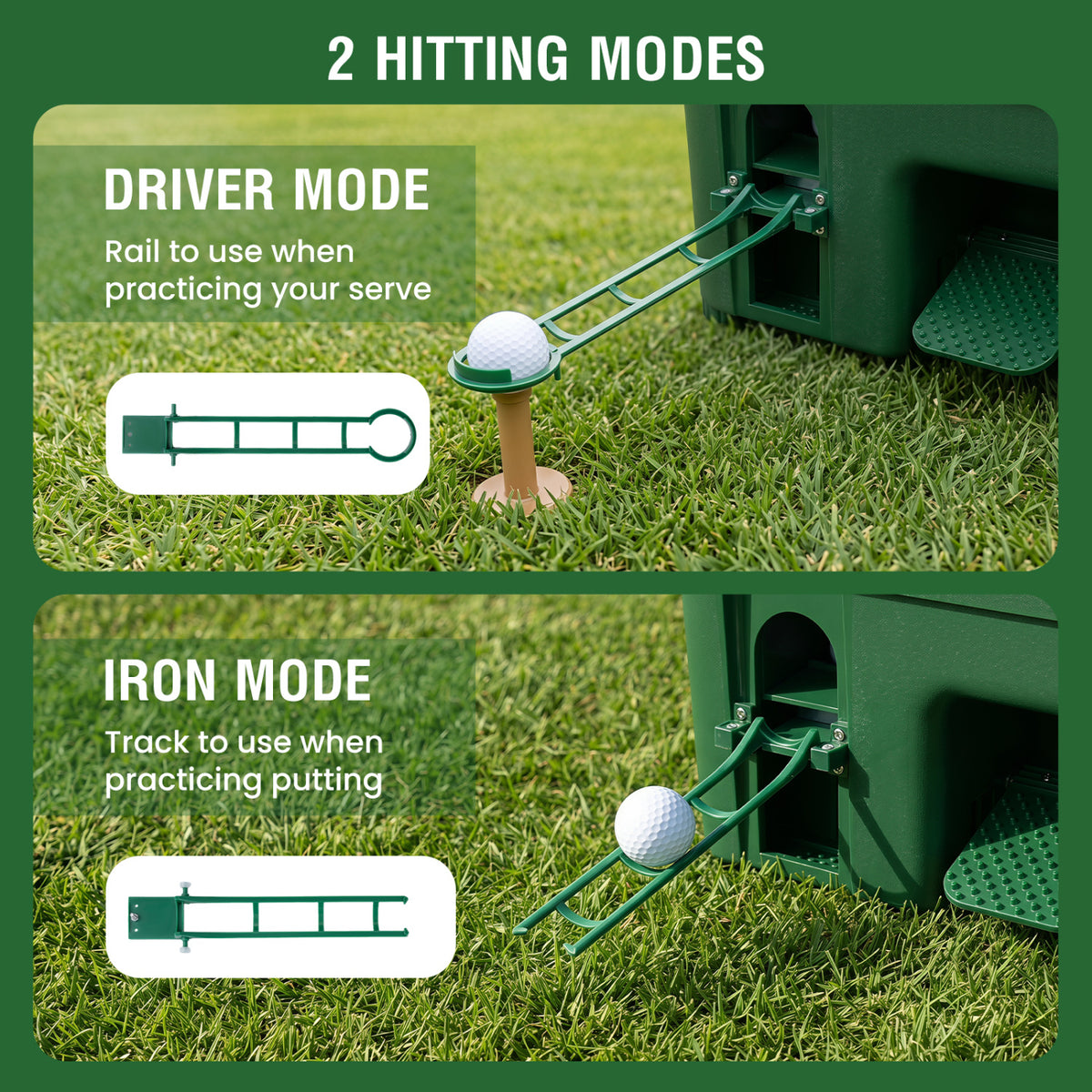 Golf Ball Dispenser 6-Club Holder & 50-Ball Capacity for Beginner Advanced Golfer view 8