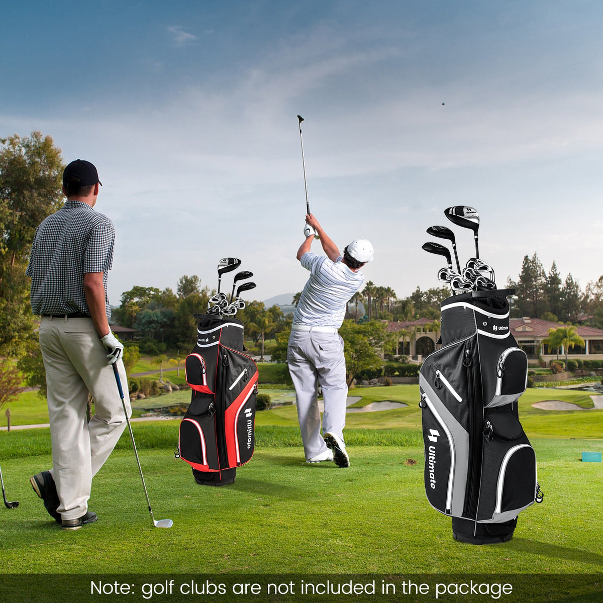 Golf Cart Bag with 14 Way Top Dividers-Gray view 2