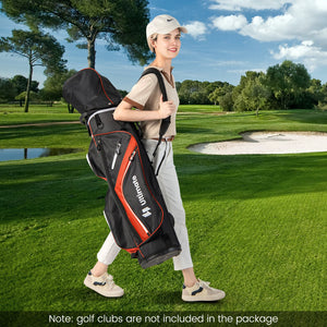 Golf Cart Bag with 14 Way Top Dividers-Red view 3