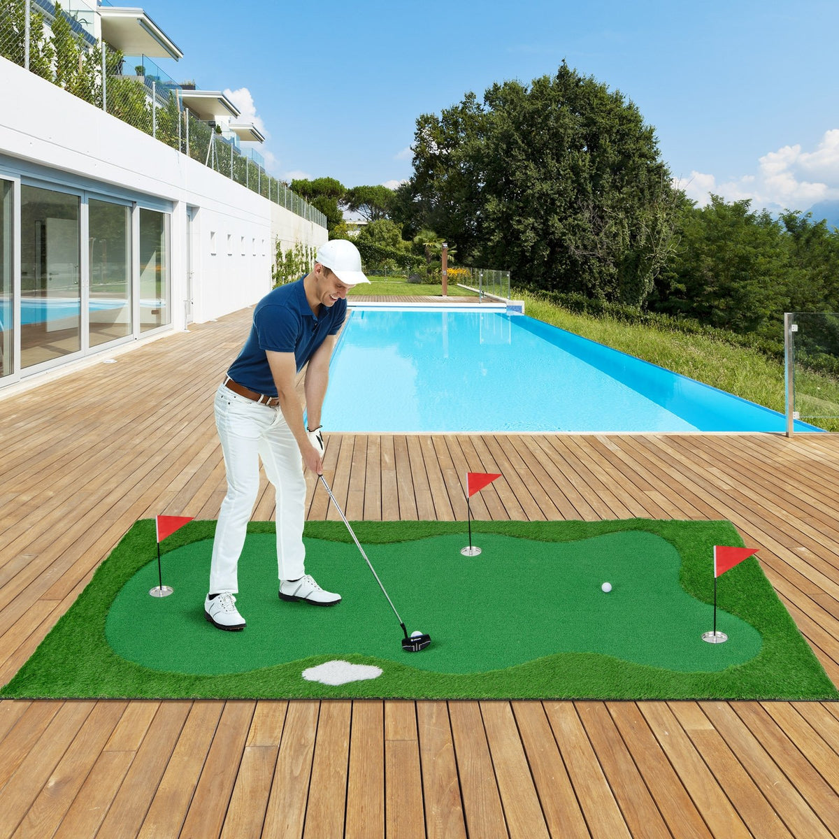 Golf Putting Green with Realistic Artificial Grass Turf-L view 3