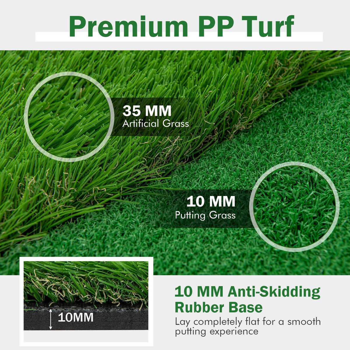 Golf Putting Green with Realistic Artificial Grass Turf-L view 6