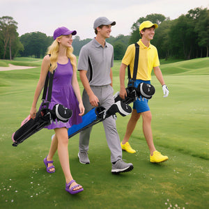 Golf Stand Bag Lightweight Golf Bag for The Driving Range-Pink view 2