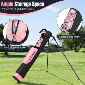 Golf Stand Bag Lightweight Golf Bag for The Driving Range-Pink view 6