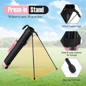Golf Stand Bag Lightweight Golf Bag for The Driving Range-Pink view 8