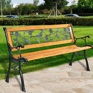 49 1/2 Inch Patio Park Garden Porch Chair Bench view 2