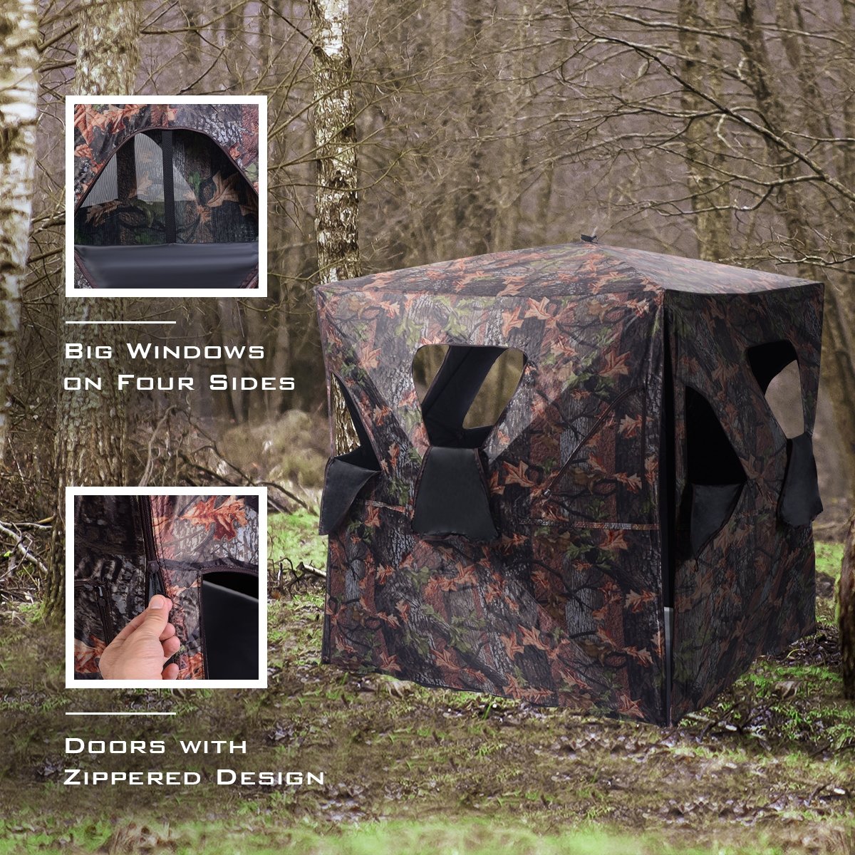 Ground Hunting Blind Portable Deer Pop Up Camo Hunter view 8