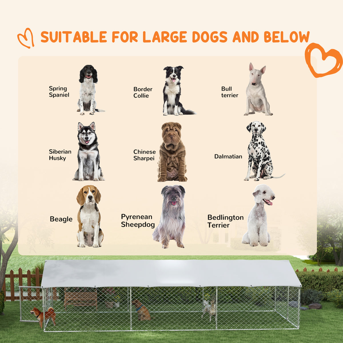 13.1' x 7.5' x 4.9' Outdoor Dog Kennel Dog Run with Waterproof – view 10