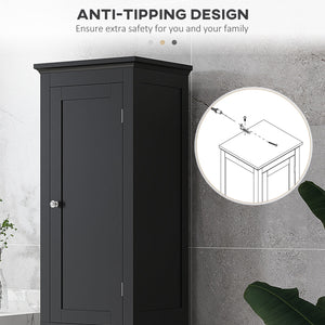 Tall Bathroom Cabinet, Freestanding Storage Organizer with Adjustable Shelves and Cupboards – view 5