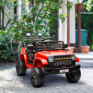 Qaba 12V Ride on Truck, Electric Car for Kids with Remote Control, Suspension, 3 Speeds, USB Music Headlights