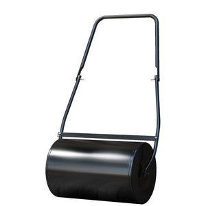 20" Push/Tow Behind Lawn Roller, Heavy Duty Sod Drum Roller Filled with 11 Gal Water/Sand, Grass Flattener for Yard, Patio, Park, Black