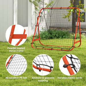 Soozier Volleyball Rebounder Net, Adjustable Soccer Rebounder, Baseball Volleyball Training Equipment Aid
