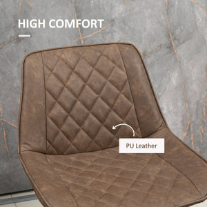 PU Leather Counter Height Bar Chairs Set of 2, 27.75" Bar Stools with Metal Legs for Dining Area – view 11