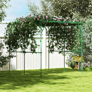 Garden Arch Cucumber Trellis for Climbing Plants, 7.3 FT Tall Metal Plant Trellis Support with Climbing – view 14