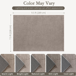 6x9 Area Rug, Luxurious Faux Fur Rug, Non-Slip Floor Carpet for Living Room, Bedroom, Dining Room, Tan – view 10