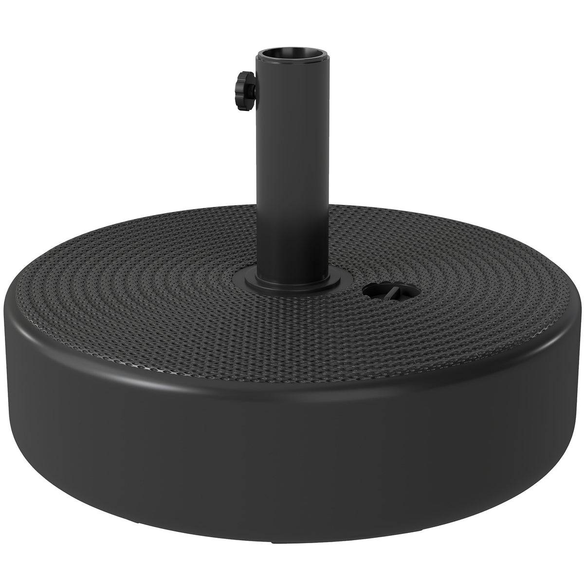 Patio Umbrella Base 33 lbs Water or 42 lbs Sand Filled, Outdoor Umbrella Stand for 1.5"/1.9" Poles Black