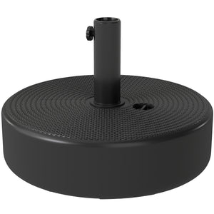 Patio Umbrella Base 33 lbs Water or 42 lbs Sand Filled, Outdoor Umbrella Stand for 1.5"/1.9" Poles Black