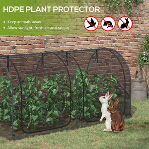 8' x 4' Crop Cage, Garden Plant Protector, with 2 Zippered Doors and 6 Ground Stakes, for Garden, Yard – view 3