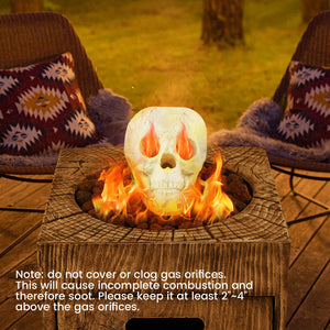Halloween Fire Pit Skull Halloween Decoration-Beige view 6