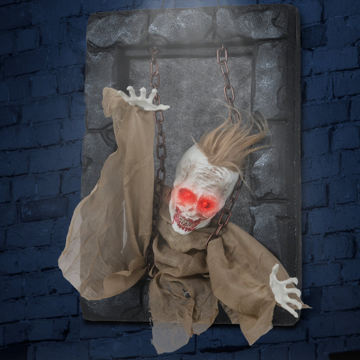 Halloween Hanging Animated Zombie Prisoner Decoration Sound-Activated view 3