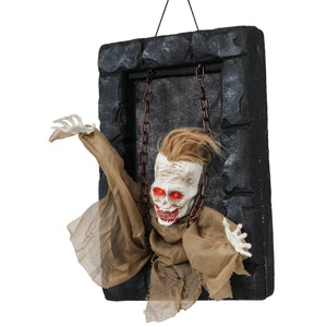 Halloween Hanging Animated Zombie Prisoner Decoration Sound-Activated view 4