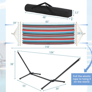 Hammock with Stand and Carrying Case-Multicolor view 4