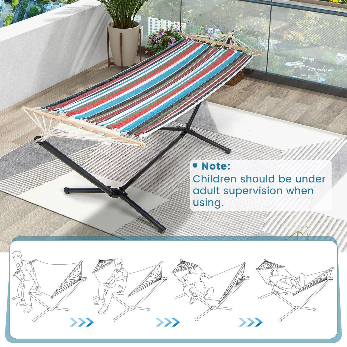 Hammock with Stand and Carrying Case-Multicolor view 7