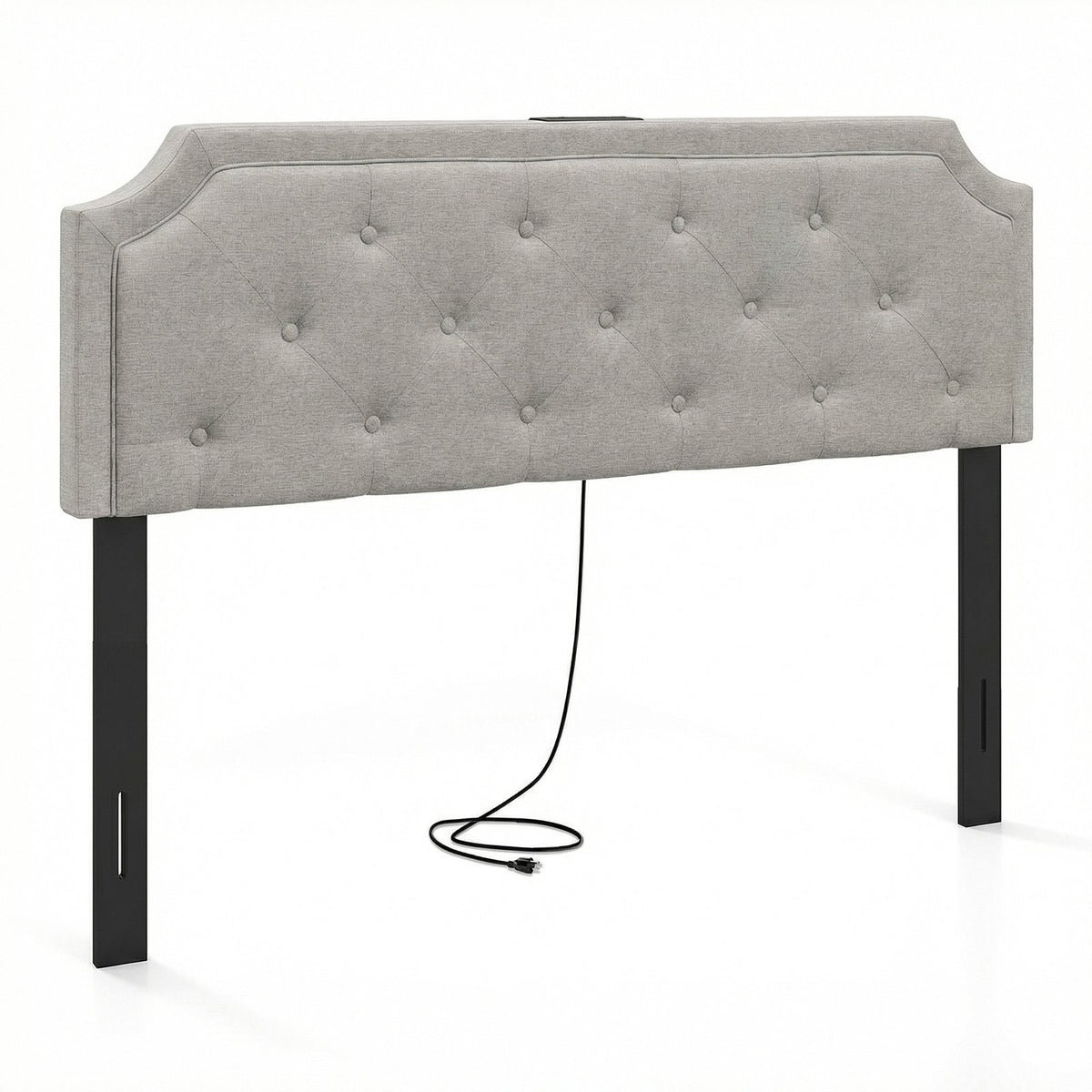 Headboard for Queen and Full Size Bed Tufted Upholstered Head Board-Gray