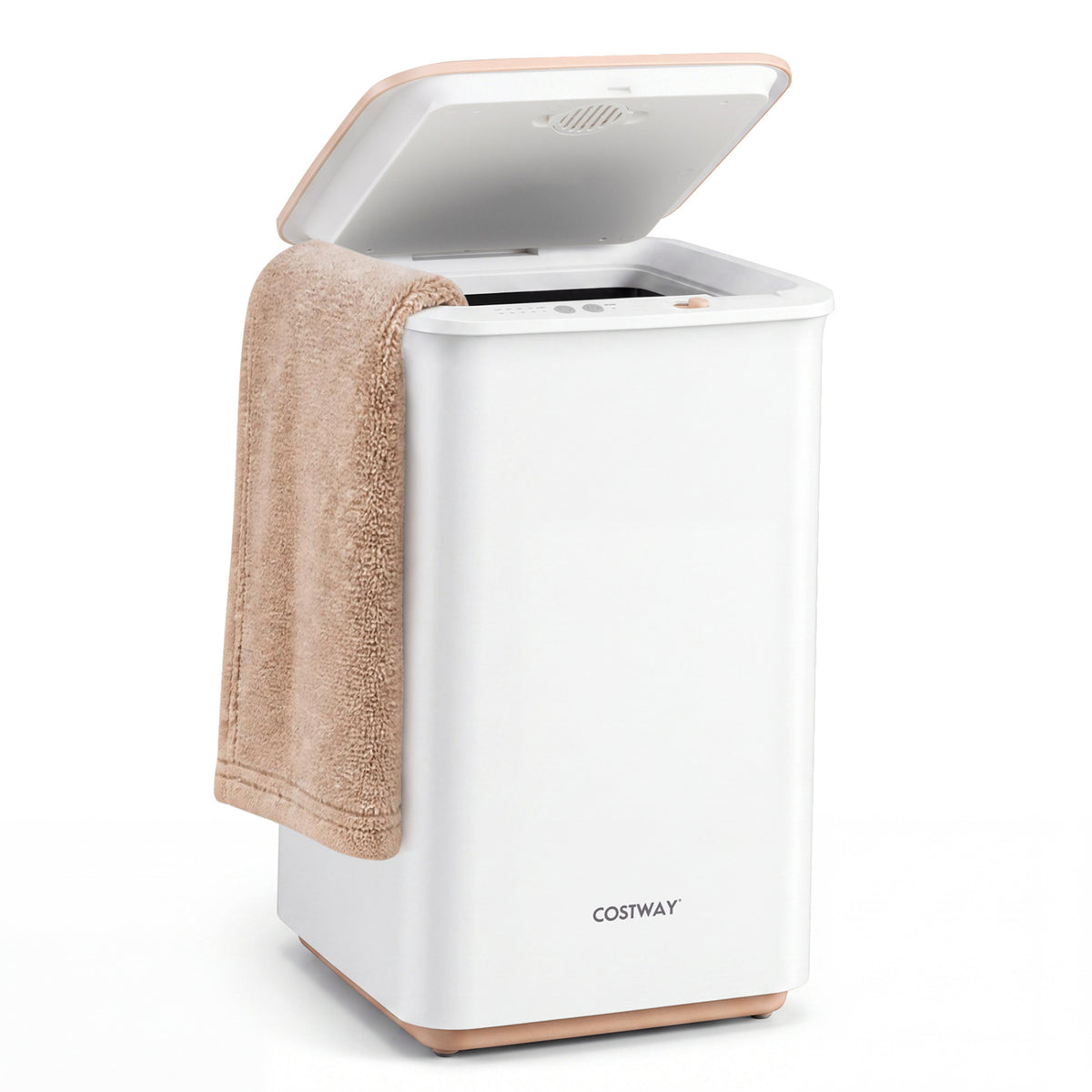 Heated Towel Warmer with 4 Heat Timer and Auto Shut Off for Oversized Towels-White view 3