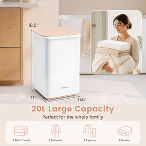 Heated Towel Warmer with 4 Heat Timer and Auto Shut Off for Oversized Towels-White view 4