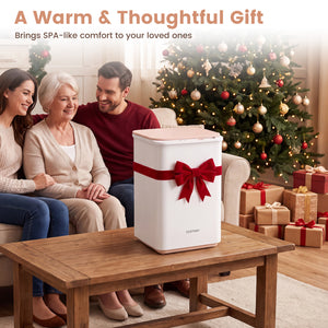 Heated Towel Warmer with 4 Heat Timer and Auto Shut Off for Oversized Towels-White view 5