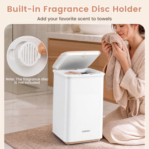 Heated Towel Warmer with 4 Heat Timer and Auto Shut Off for Oversized Towels-White view 8