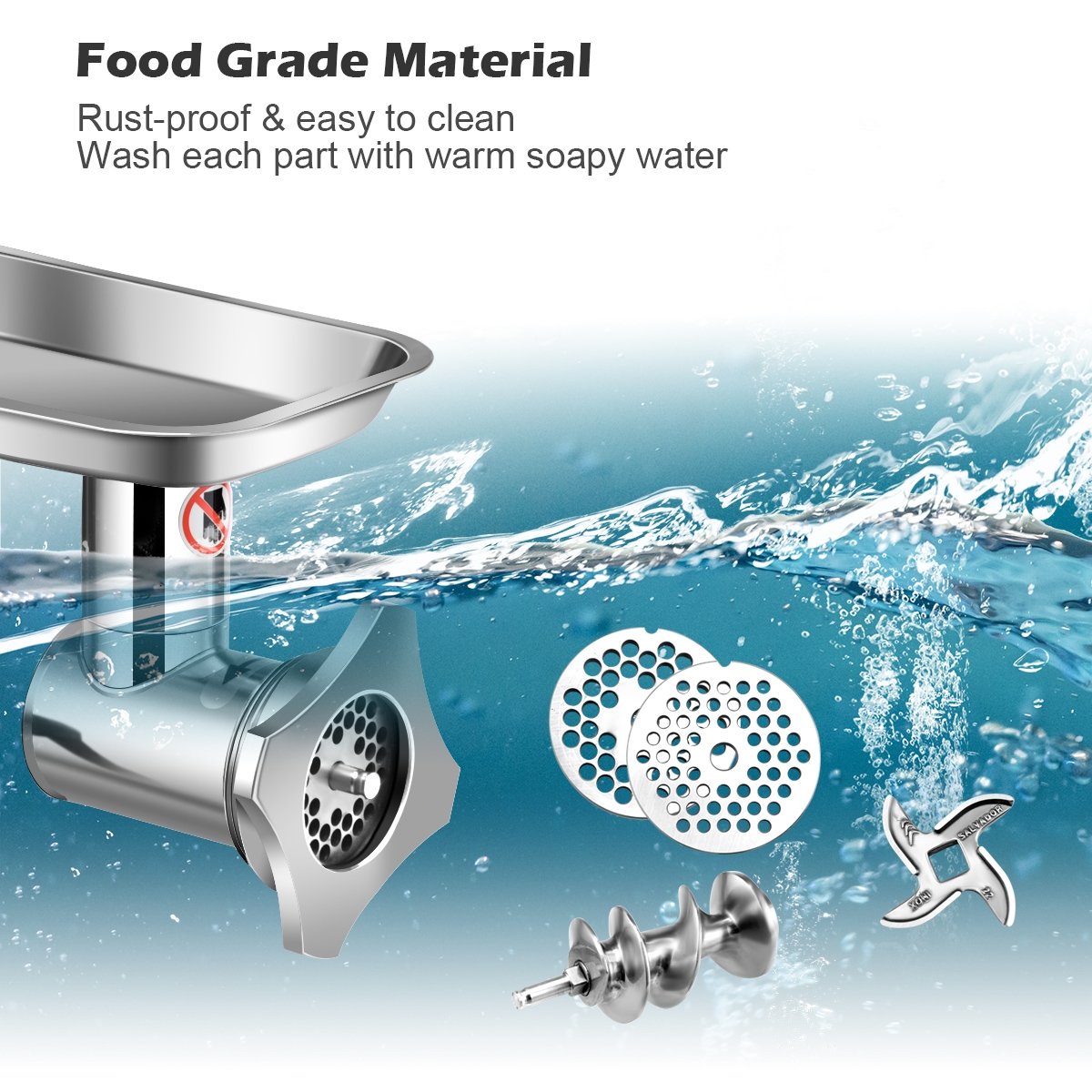 Heavy Duty 1.5HP 1100W 550LB/h Commercial Grade Meat Grinder view 6