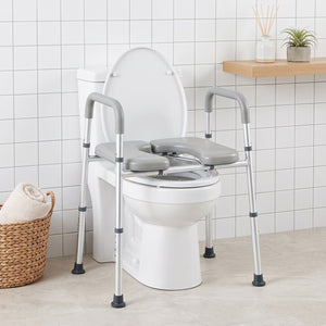 Heavy-duty 400 LBS Raised Toilet Seat with Non-slip Handles view 2