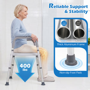 Heavy-duty 400 LBS Raised Toilet Seat with Non-slip Handles view 8