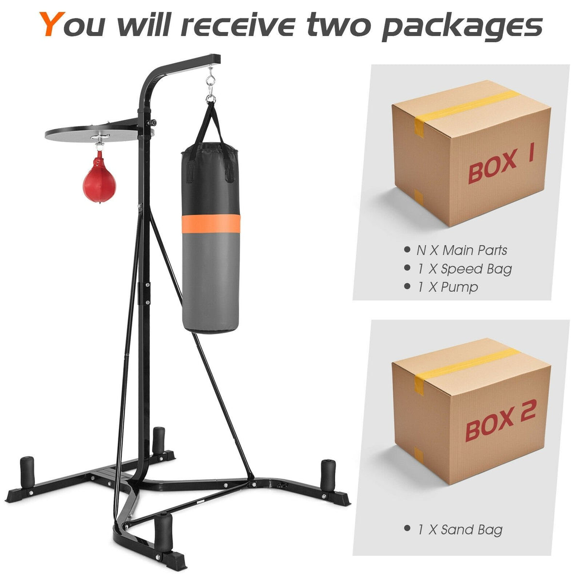 Heavy Duty Boxing Punching Stand With Heavy Bag view 9