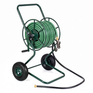 Heavy Duty Garden Hose Reel Cart Holds up to 300 FT of 5/8 inches Hose-Green view 4