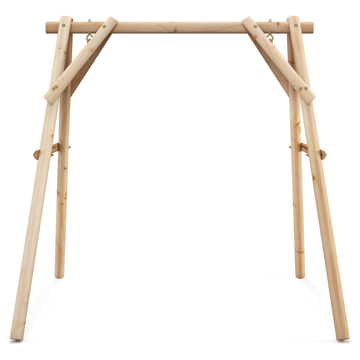 Heavy Duty Wooden Swing Frame with Reinforced Bars view 4
