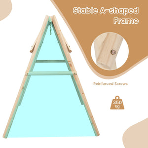 Heavy Duty Wooden Swing Frame with Reinforced Bars view 8